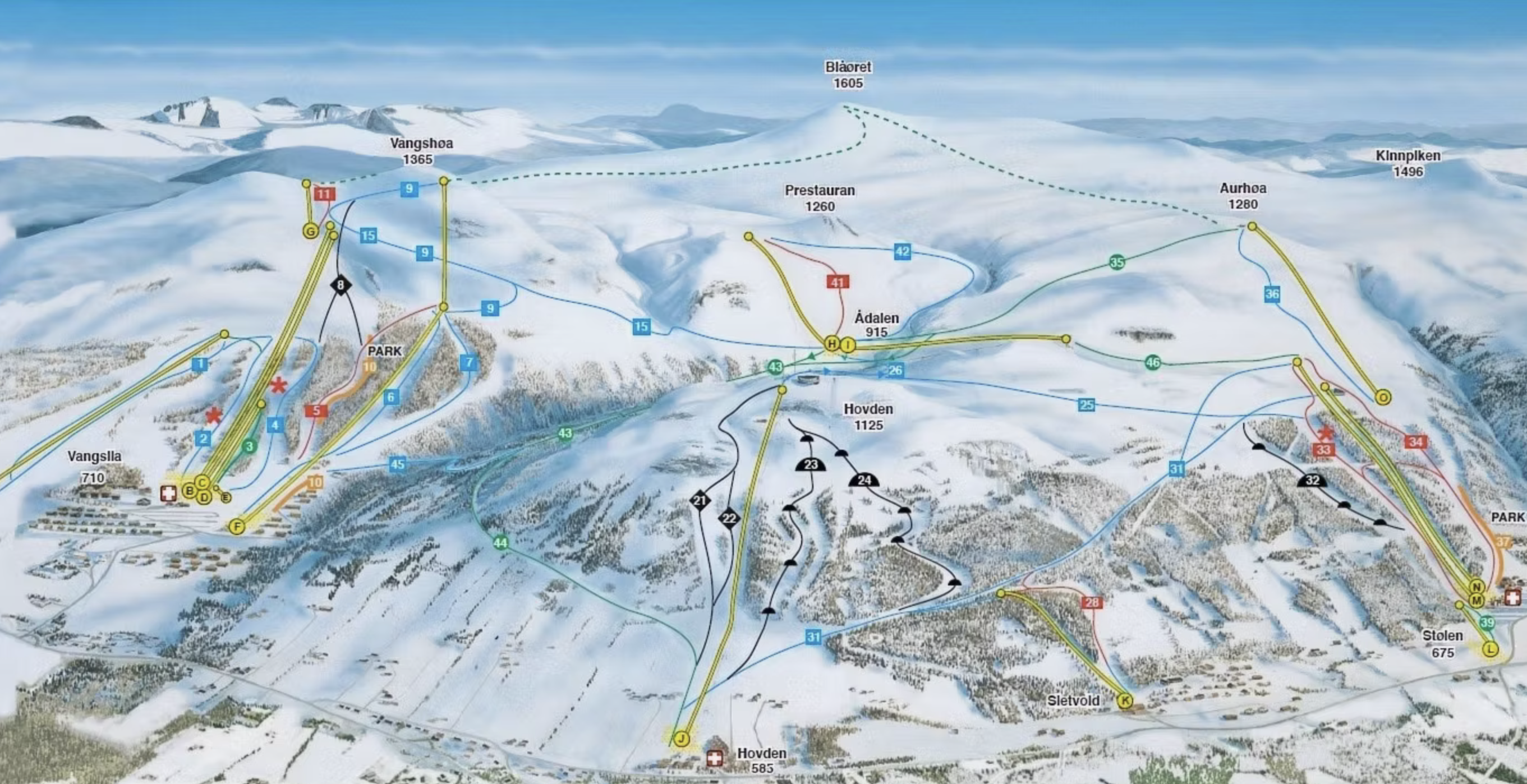 Oppdal løypekart