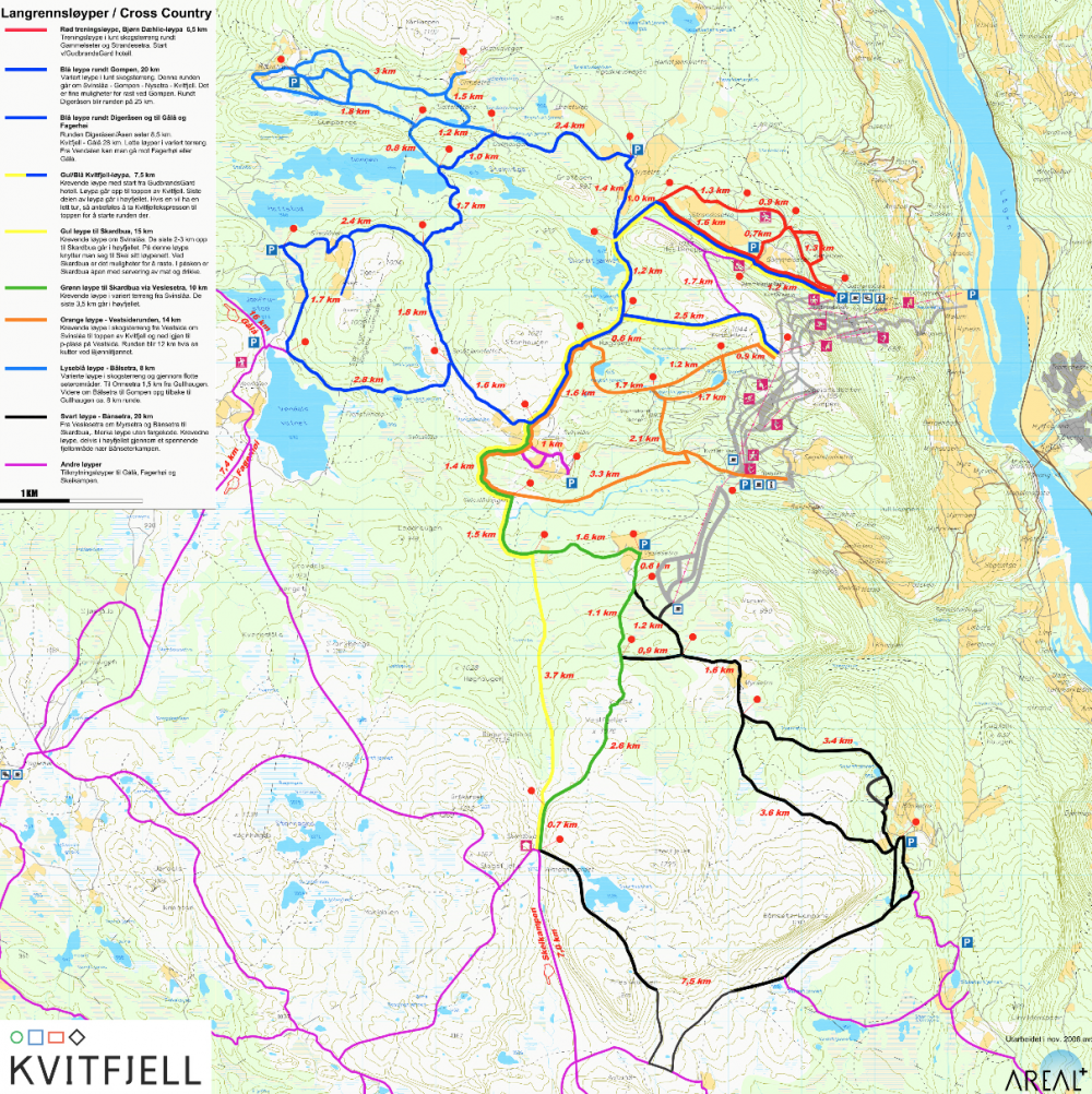 Langrennsløyper Kvitfjell