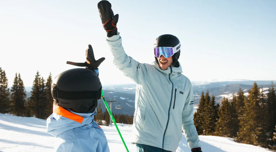Hafjell vinter high five familie