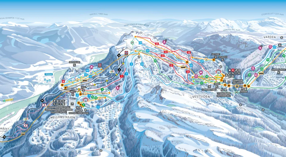 Løypekart Kvitfjell