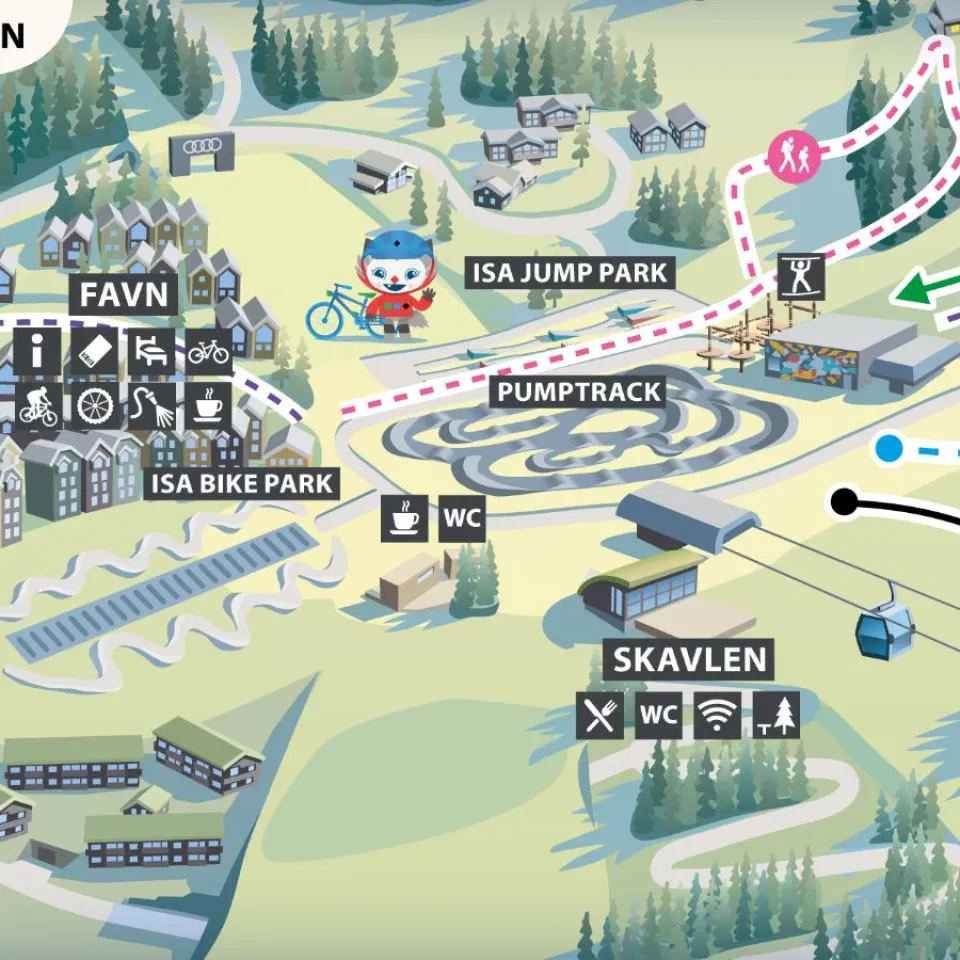 Einfache Fahrt mit der Gondolen Hafjell - Hin- und Rückfahrt