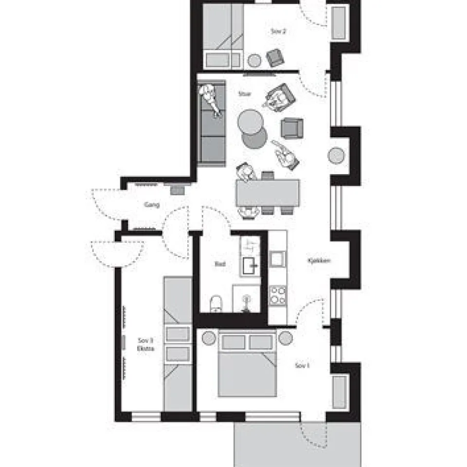 YTTERSVINGEN HARMONI MED BALKONG C2.8