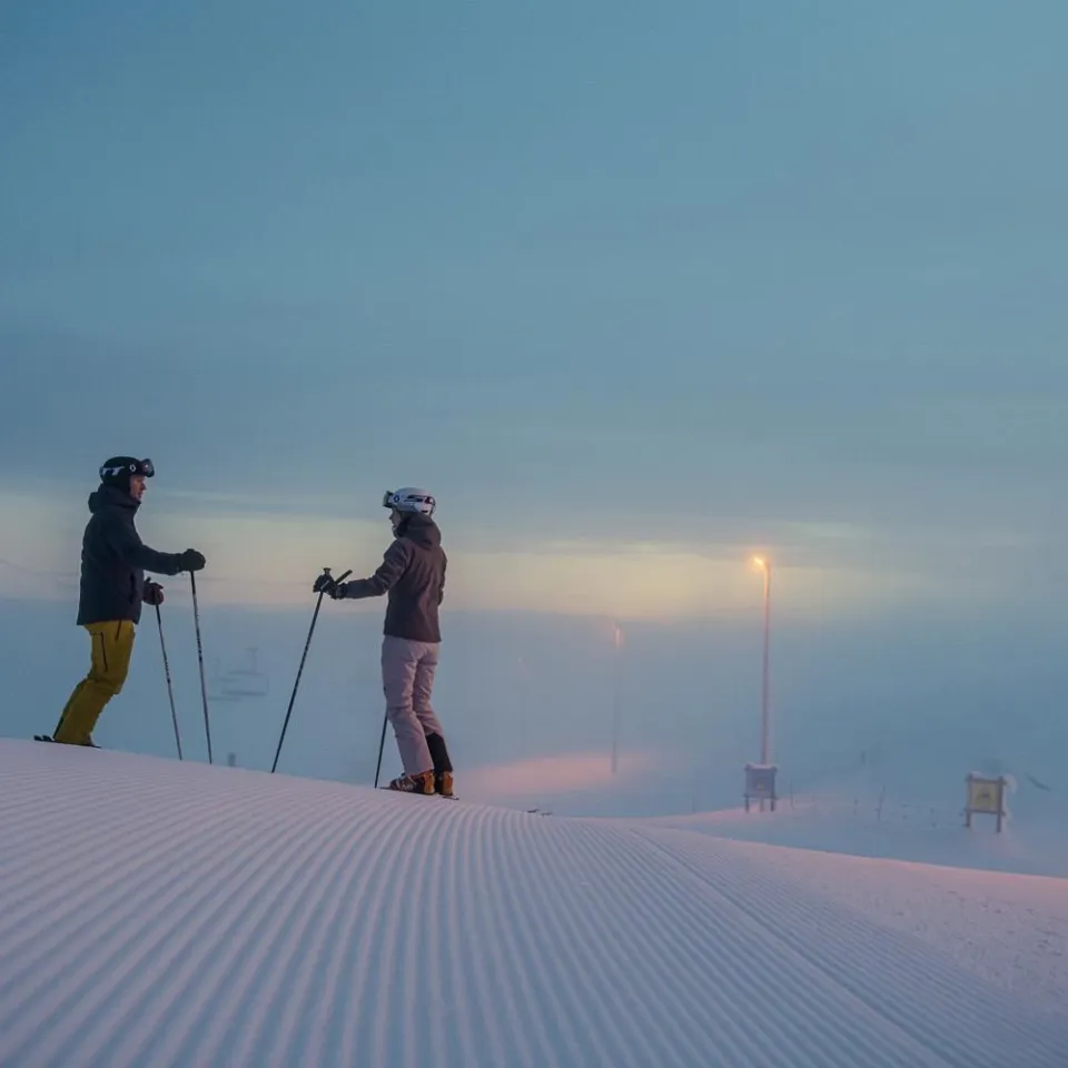 Night skiing Kvitfjell