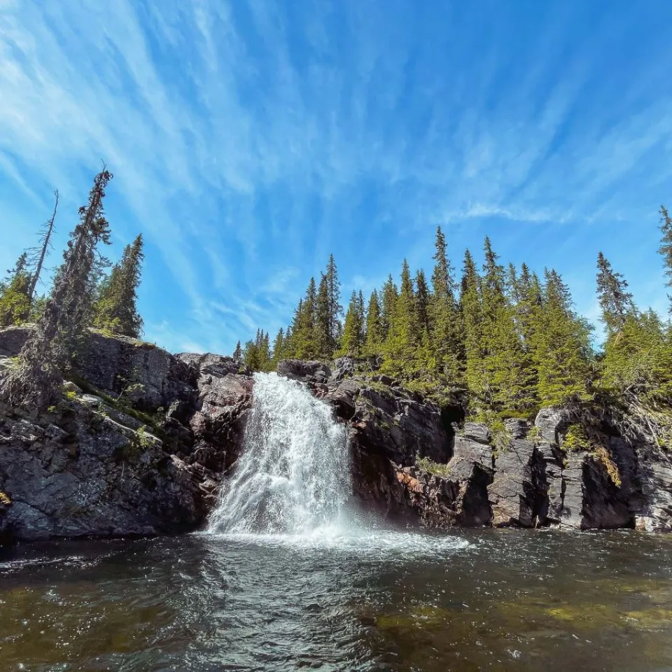 Guidet sykkeltur til Svinåa fossefall