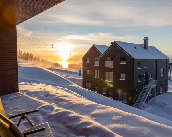 Solnedgang Favn Chalet