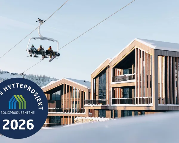 Origo leiligheter i Kvitfjell vinner prisen Årets Hytteprosjekt 2026 av Boligprodusentene