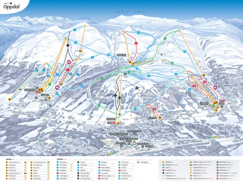 Oppdal løypekart