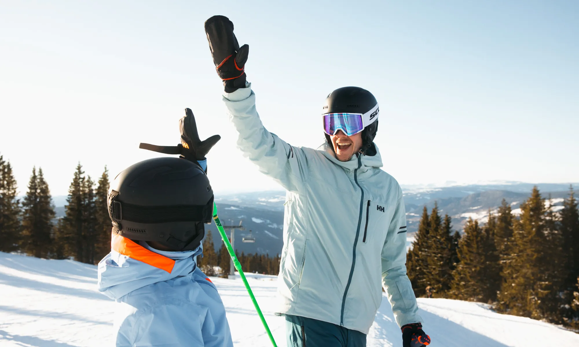 Hafjell vinter high five familie