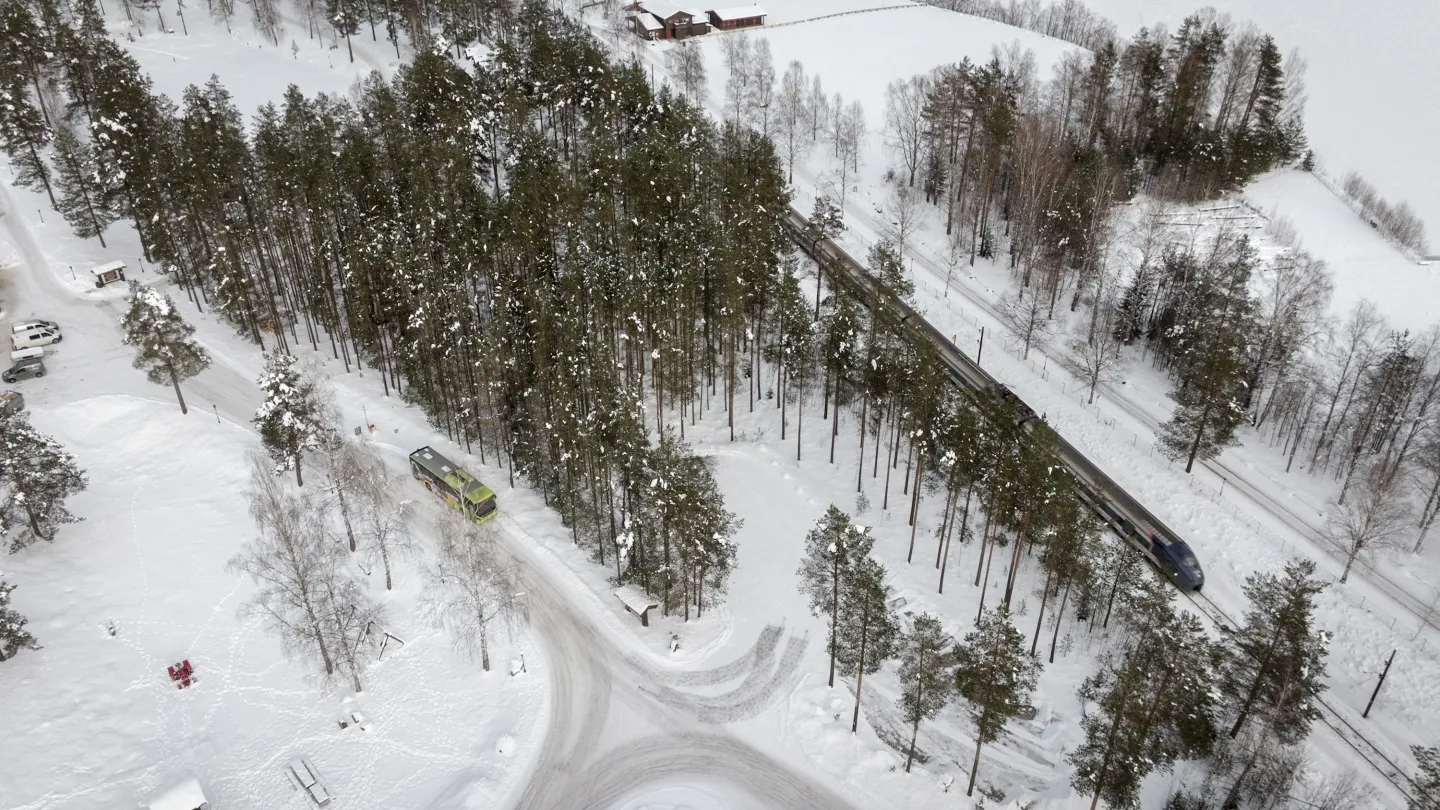 Hafjellbussen og SJ Tog