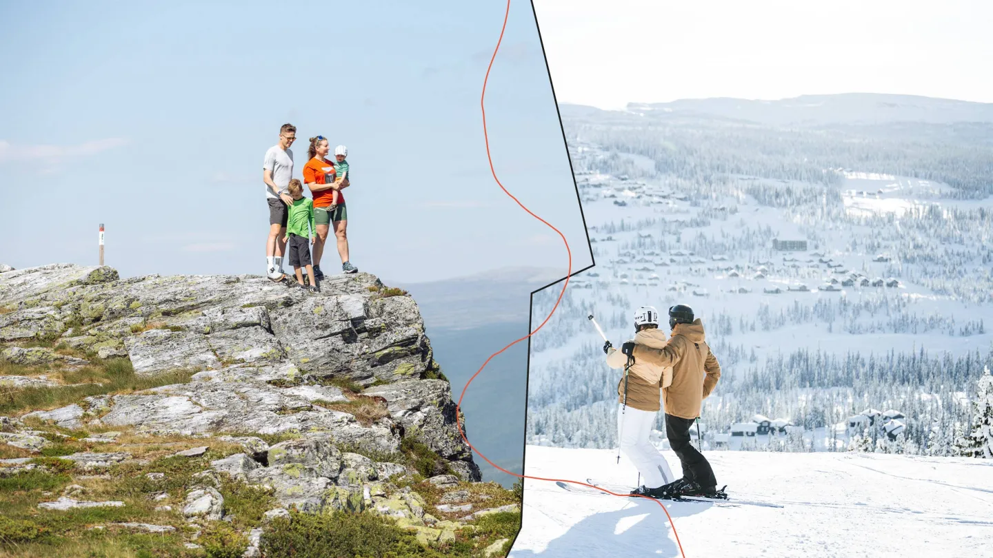 Kvitfjell forside sommer og vinter