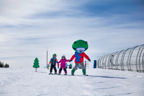 Isa med barn i Hafjell