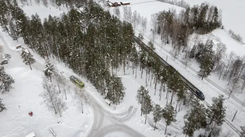 Hafjellbussen og SJ Tog