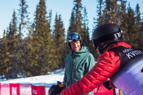 Aksel Lund Svindal og Varden Utfor. 