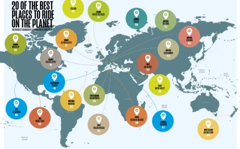 MBUKs kåring av verdens beste sykkeldestinasjoner.